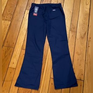 2 pair xs navy scrub pants nwt